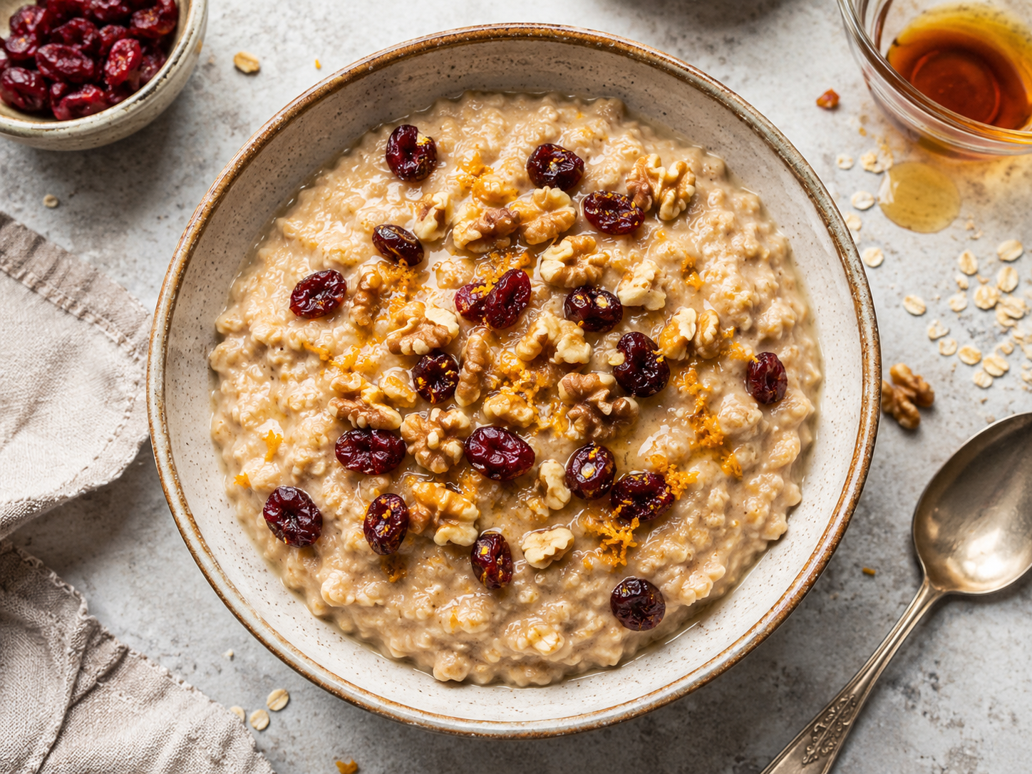 Cranberry Walnut Protein Oatmeal