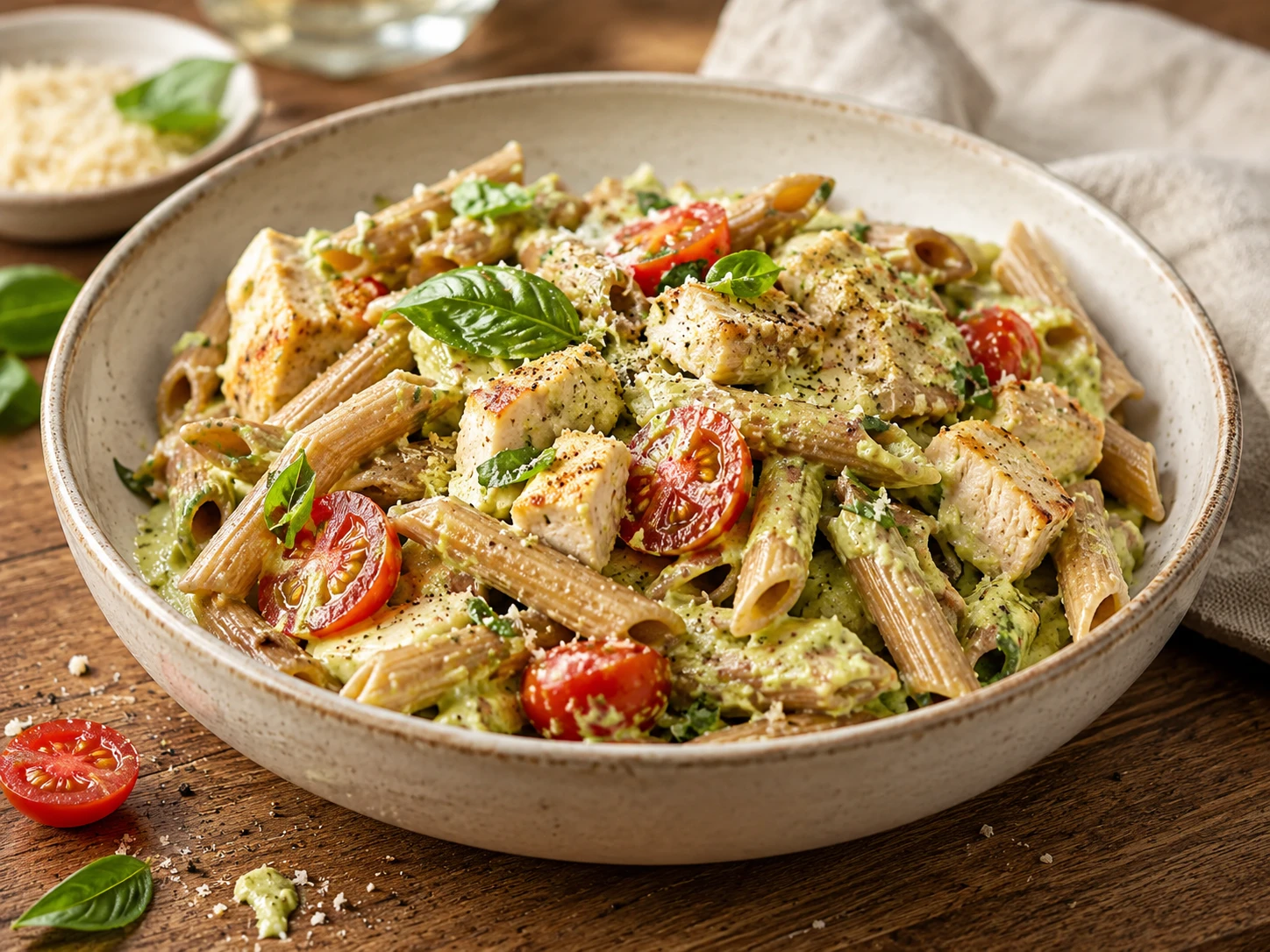 Creamy Avocado Chicken Pasta