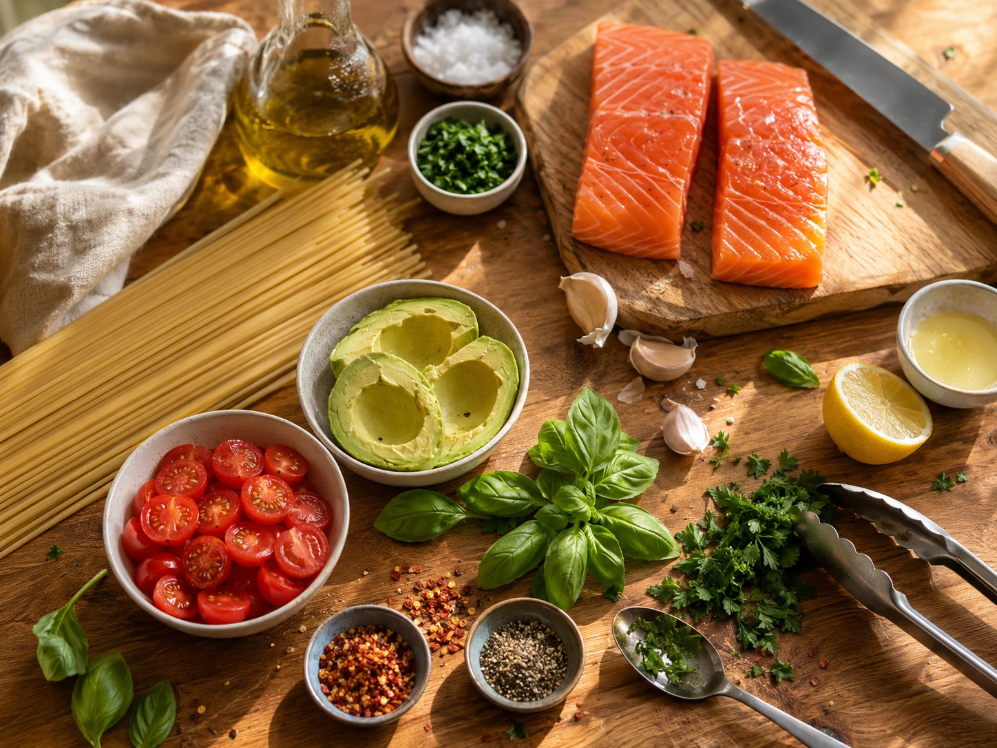 Creamy Avocado Salmon Pasta extra view