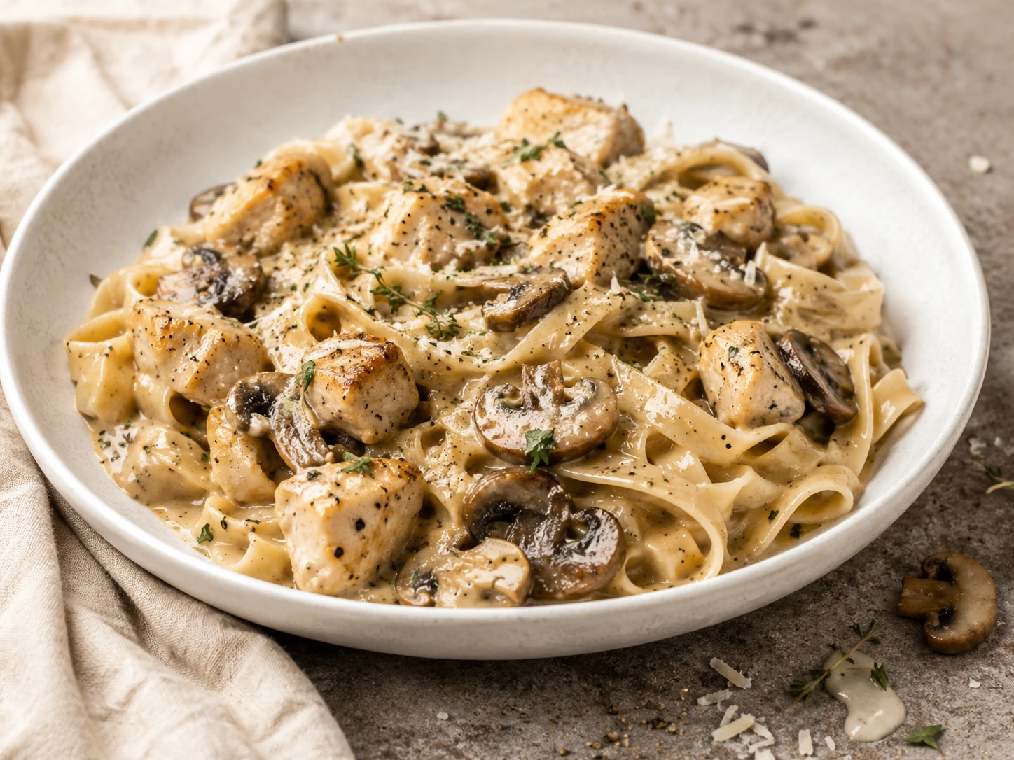 Creamy Mushroom Chicken Pasta