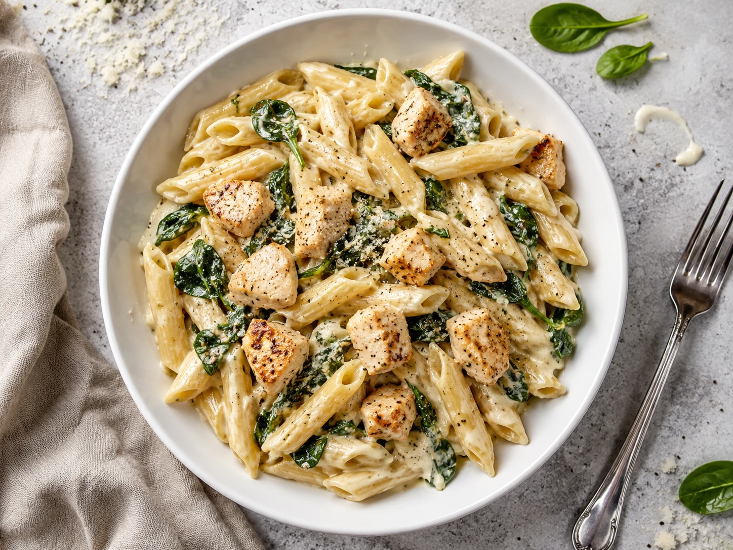 Creamy Spinach Chicken Pasta