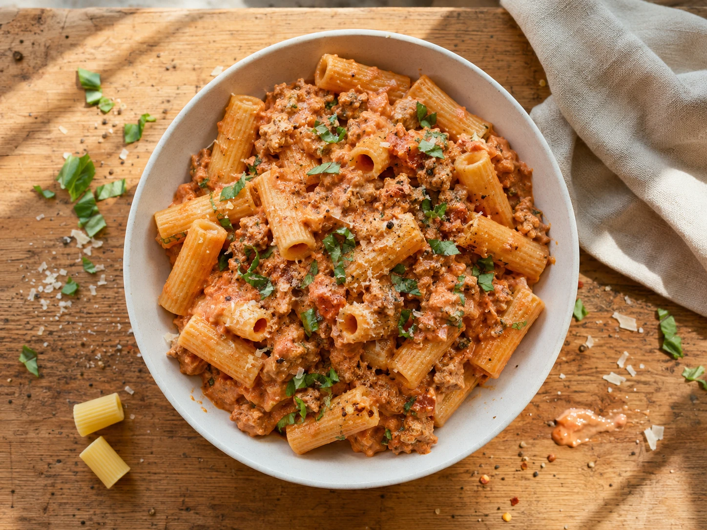 Creamy Tomato Turkey Pasta