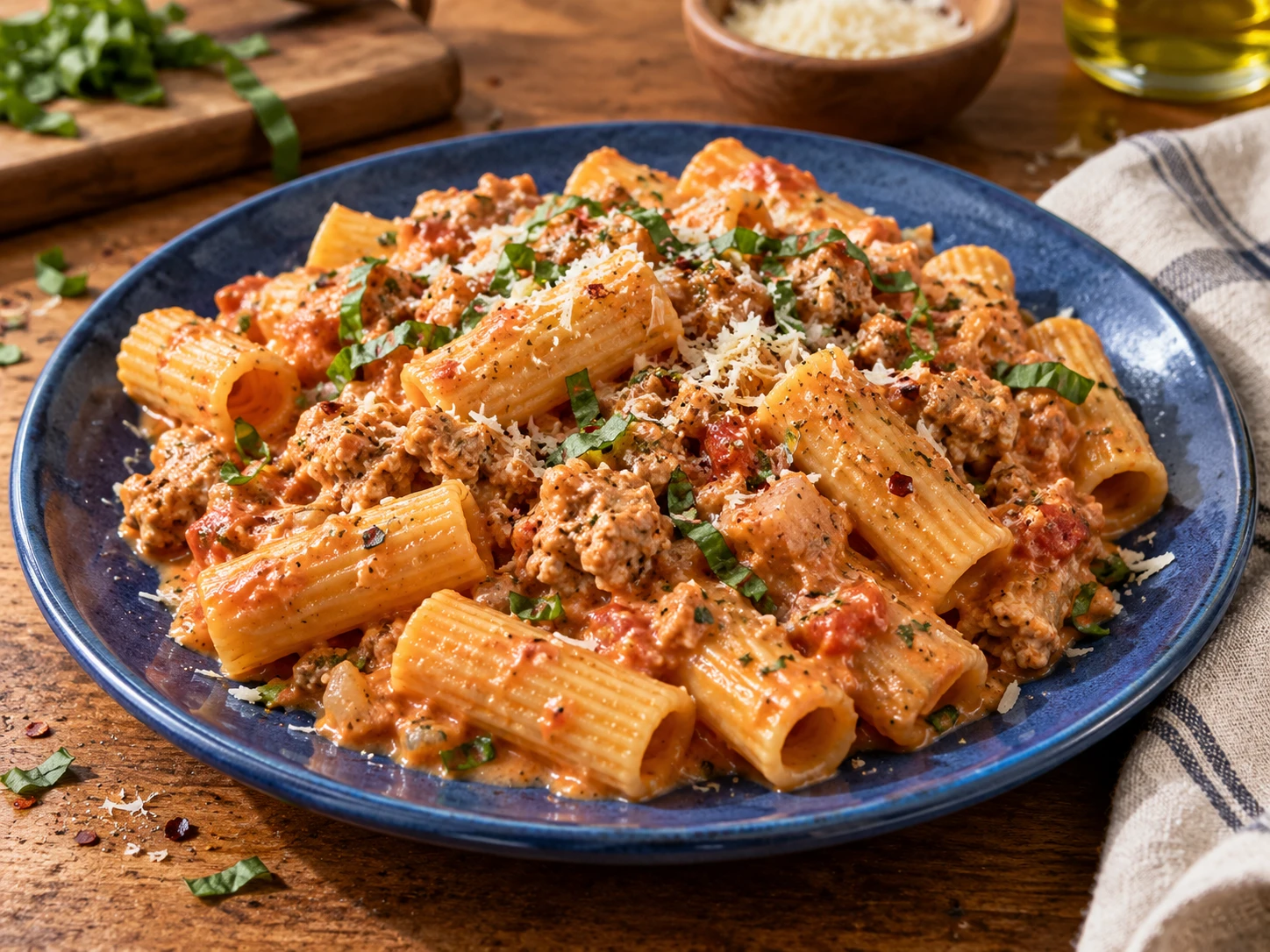 Creamy Tomato Turkey Pasta