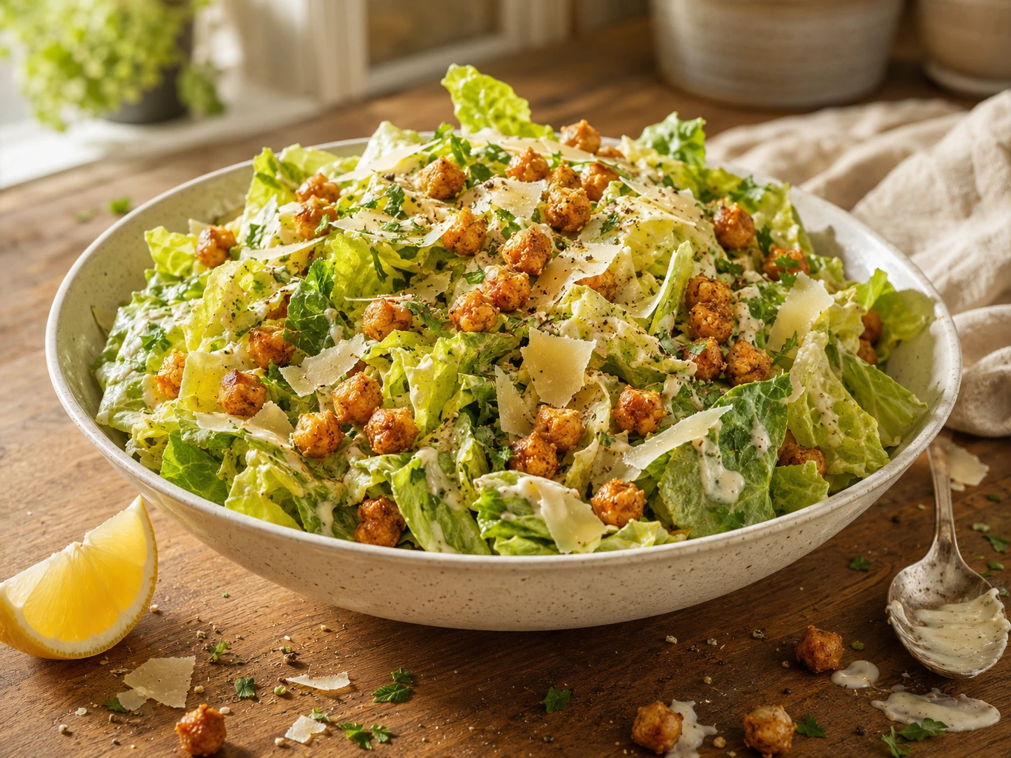 Crispy Chickpea Caesar Salad