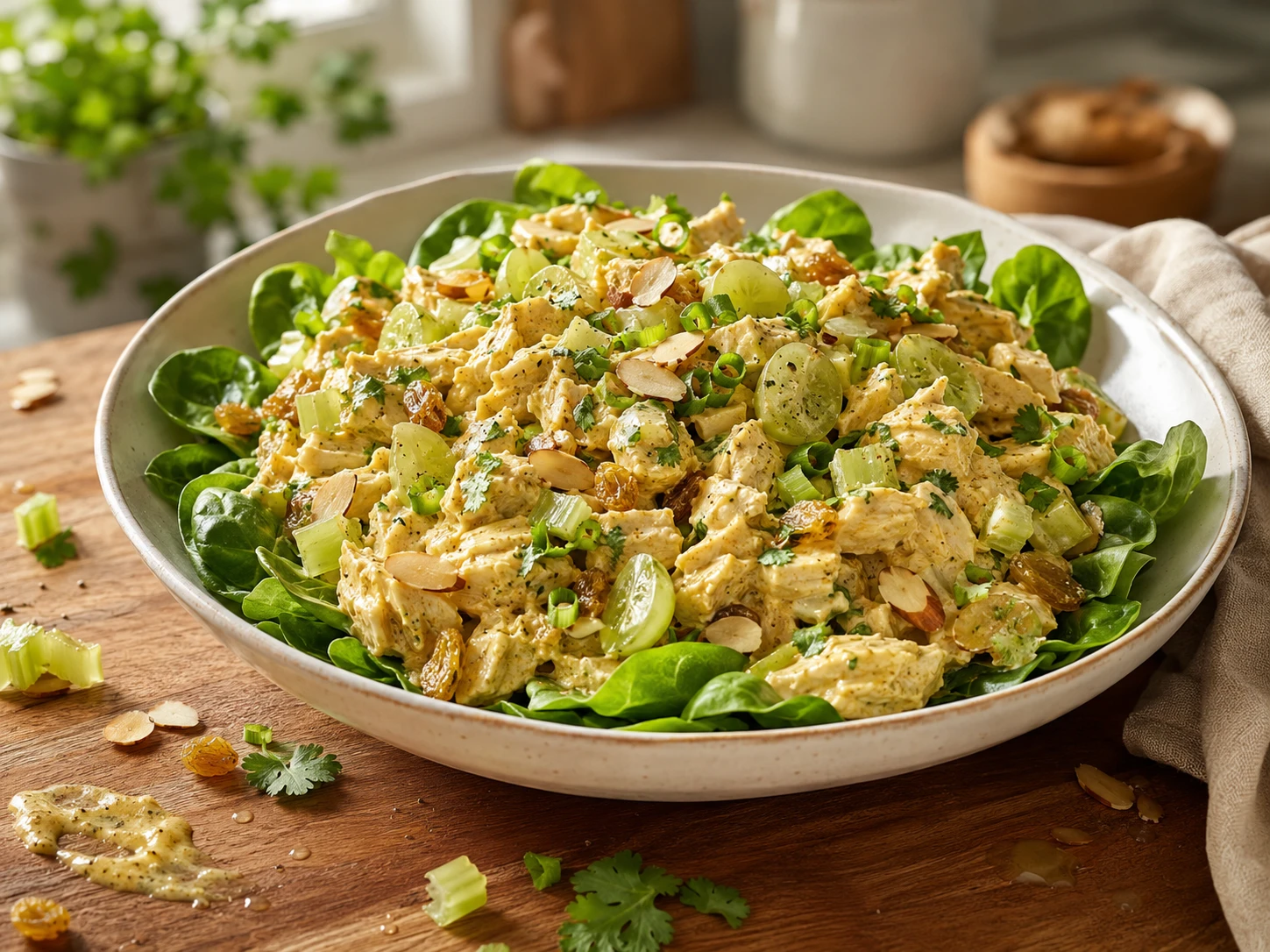 Curry Chicken Salad with Grapes