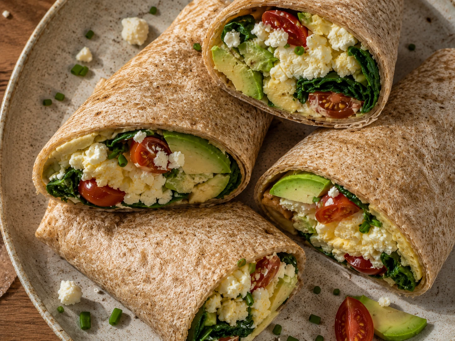 Egg White Breakfast Wrap preparation