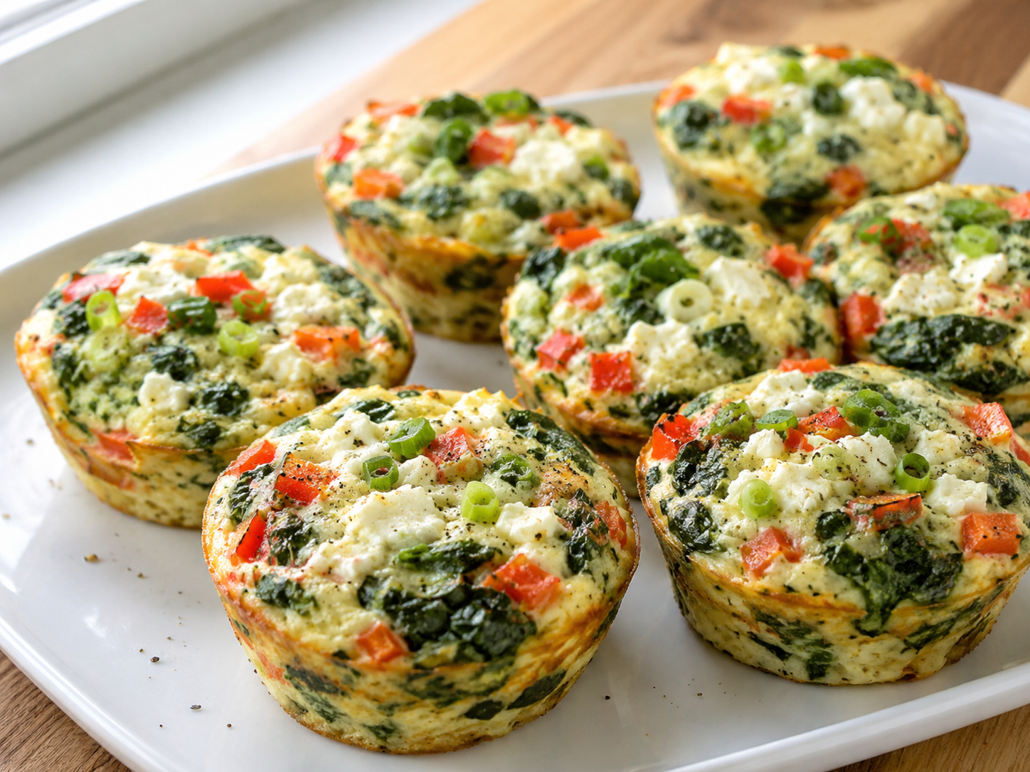 Egg White Spinach Snack Muffins