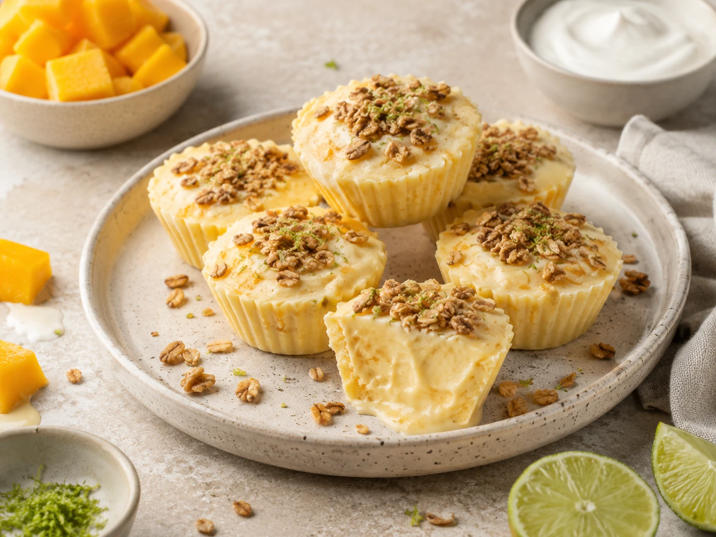 Frozen Mango Yogurt Cups