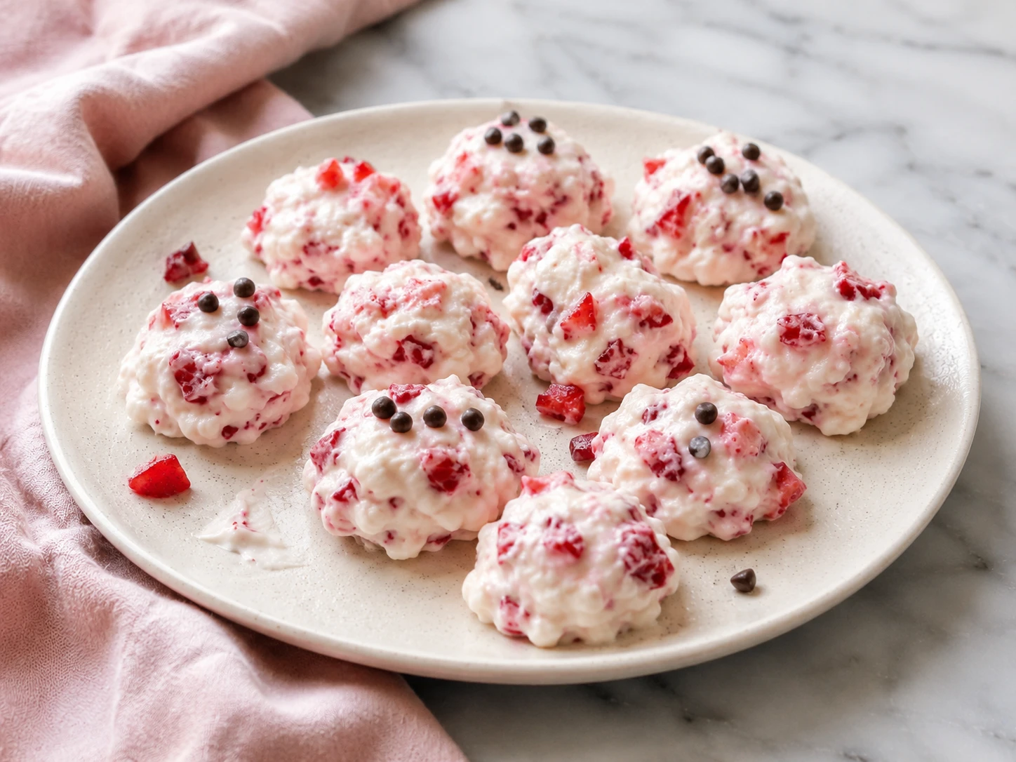 Frozen Strawberry Yogurt Clusters