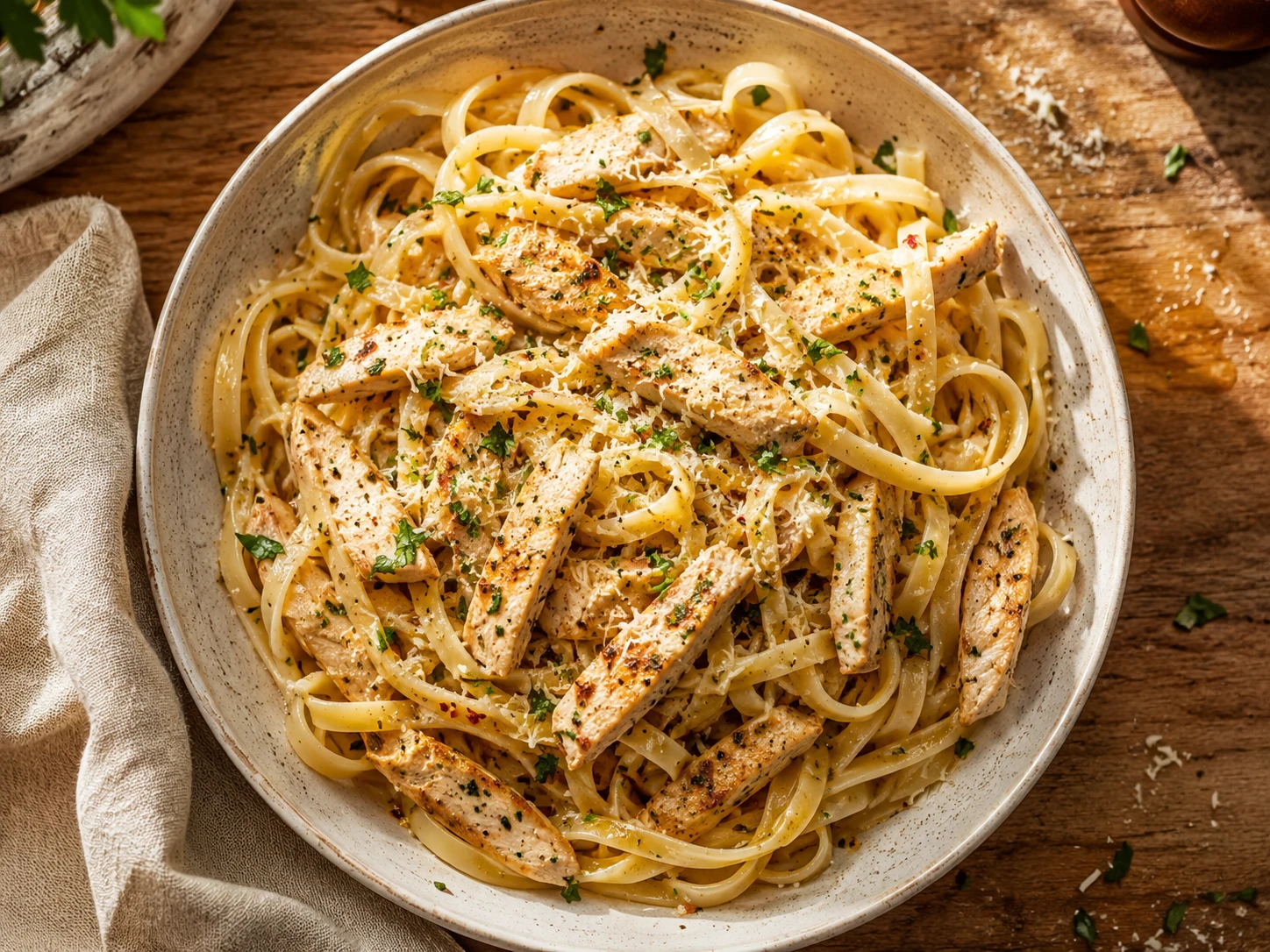 Garlic Butter Chicken Pasta