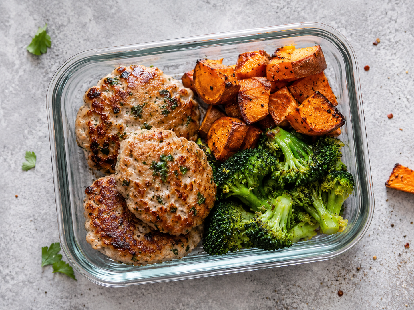 Garlic Herb Turkey Patties Meal Prep
