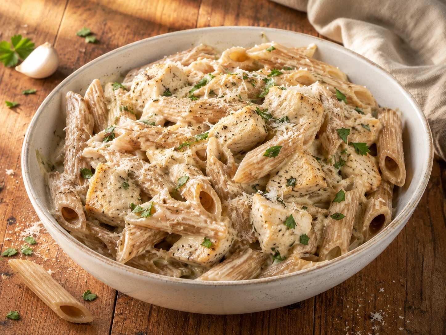 Garlic Parmesan Chicken Pasta