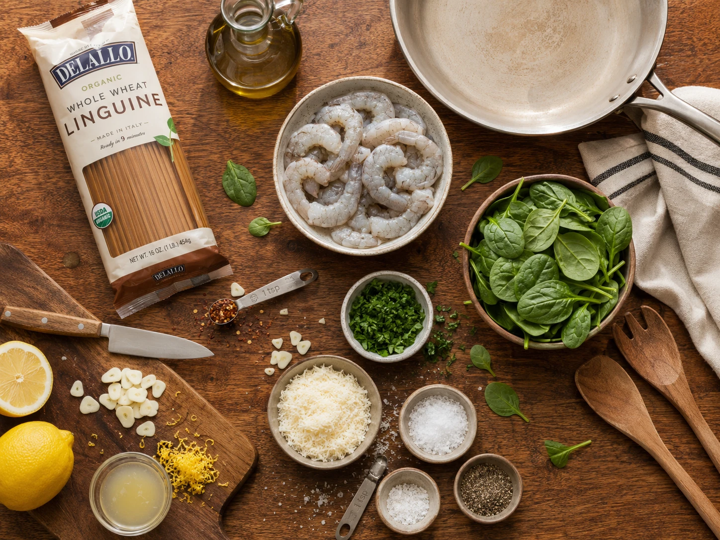 Garlic Shrimp Spinach Pasta extra view