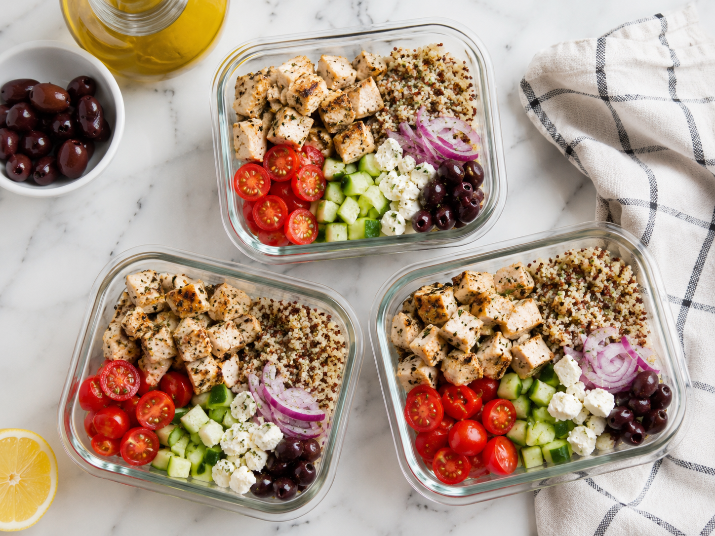 Greek Chicken Meal Prep Bowls