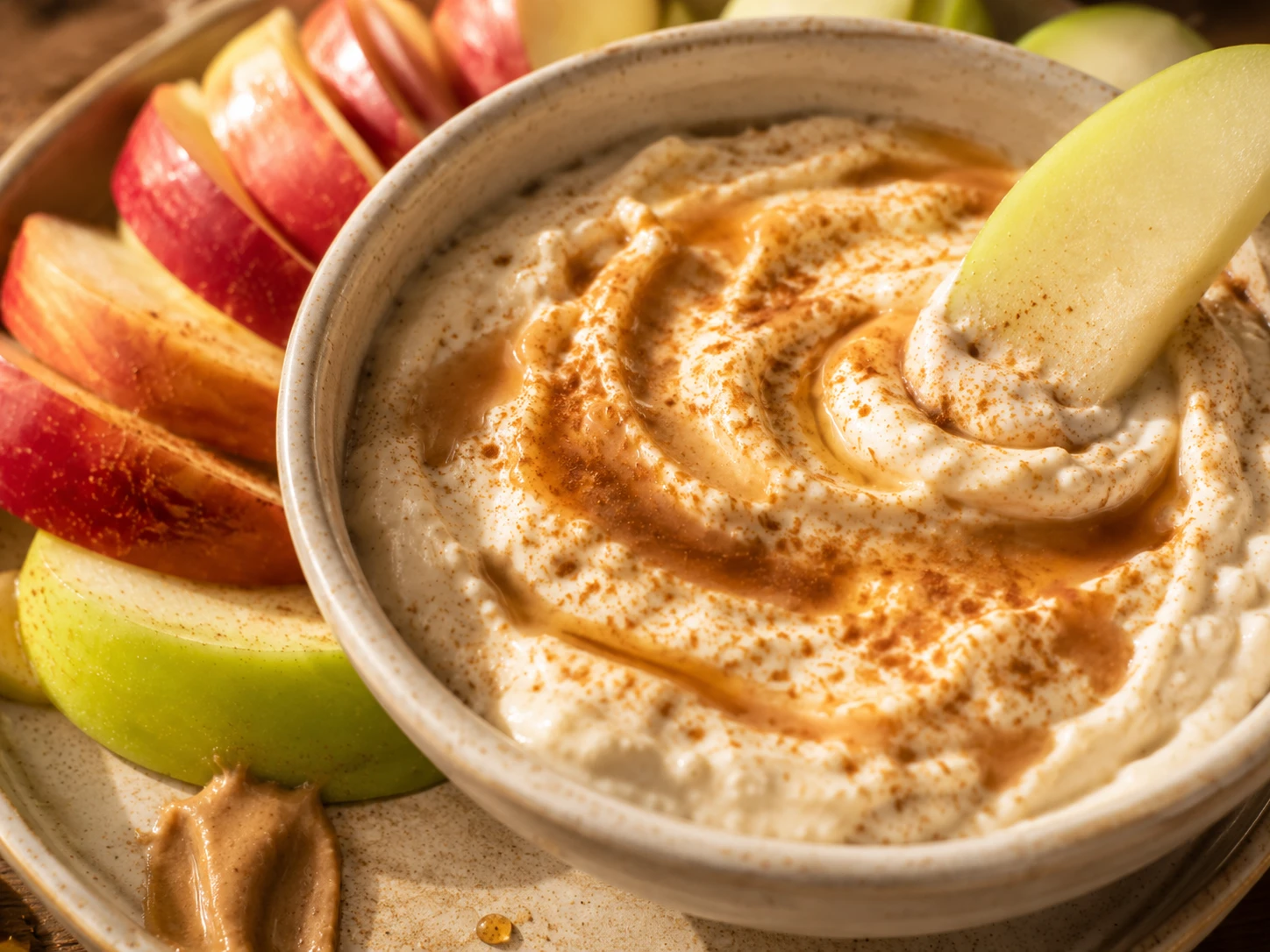 Greek Yogurt Apple Dip close up
