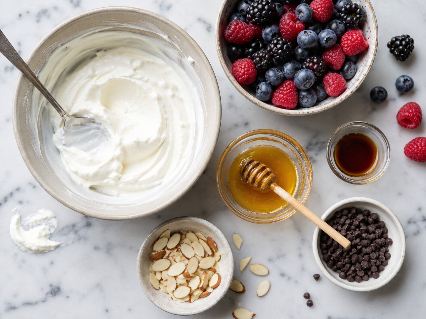 Greek Yogurt Berry Bark preparation