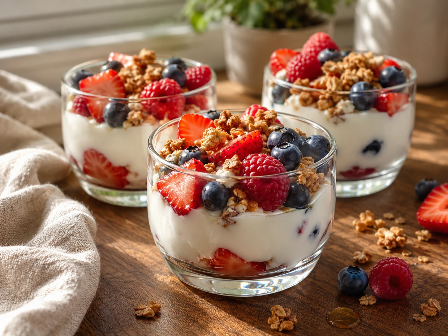 Greek Yogurt Berry Protein Cups