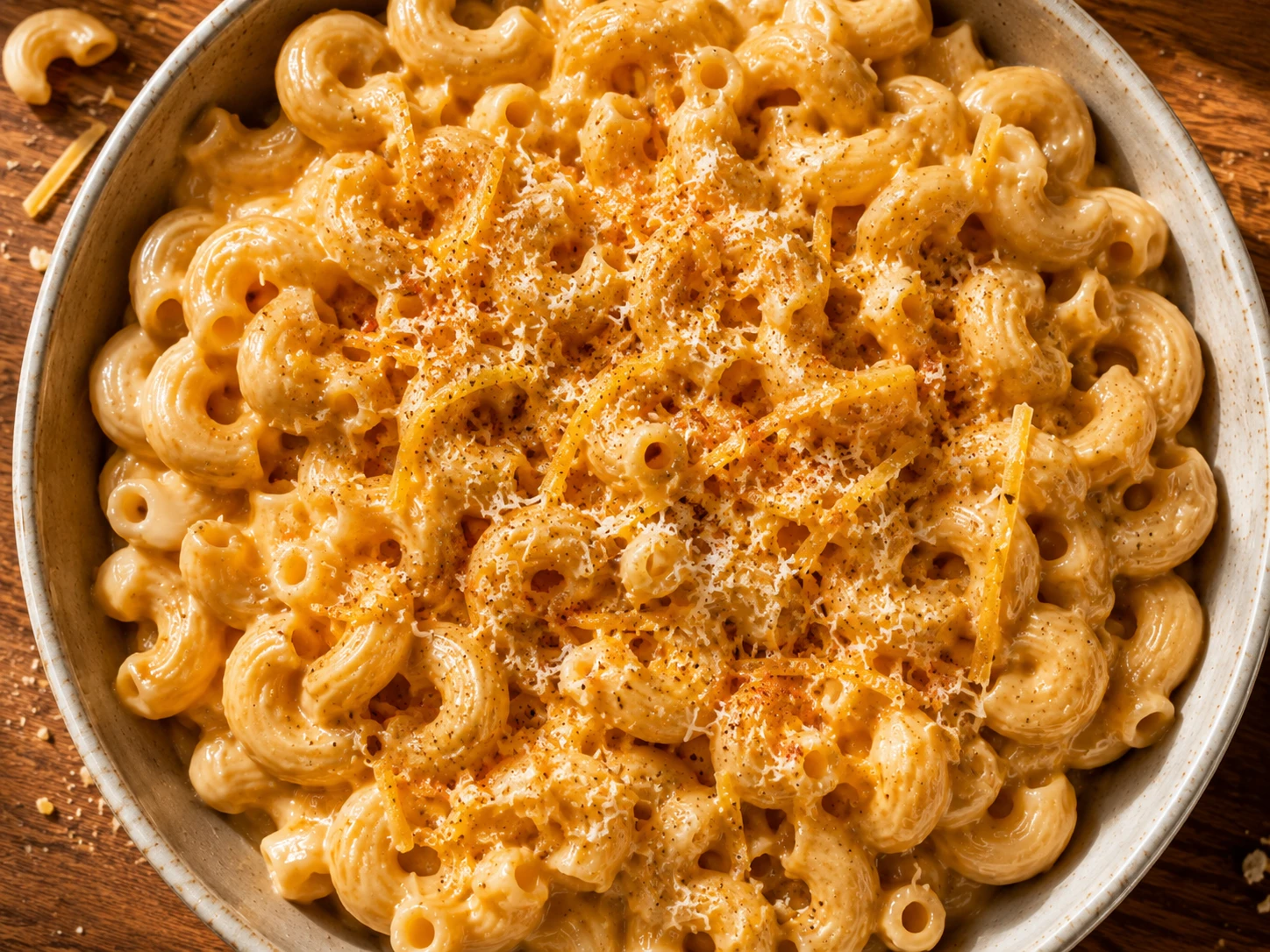 Greek Yogurt Mac and Cheese aerial view