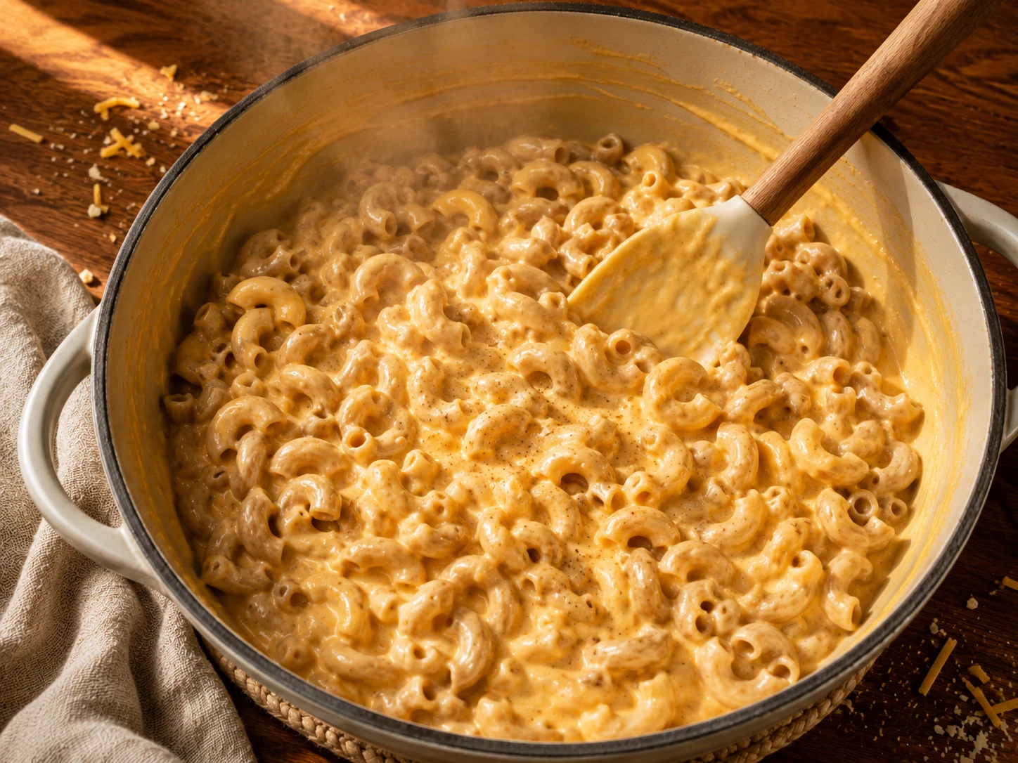 Greek Yogurt Mac and Cheese preparation