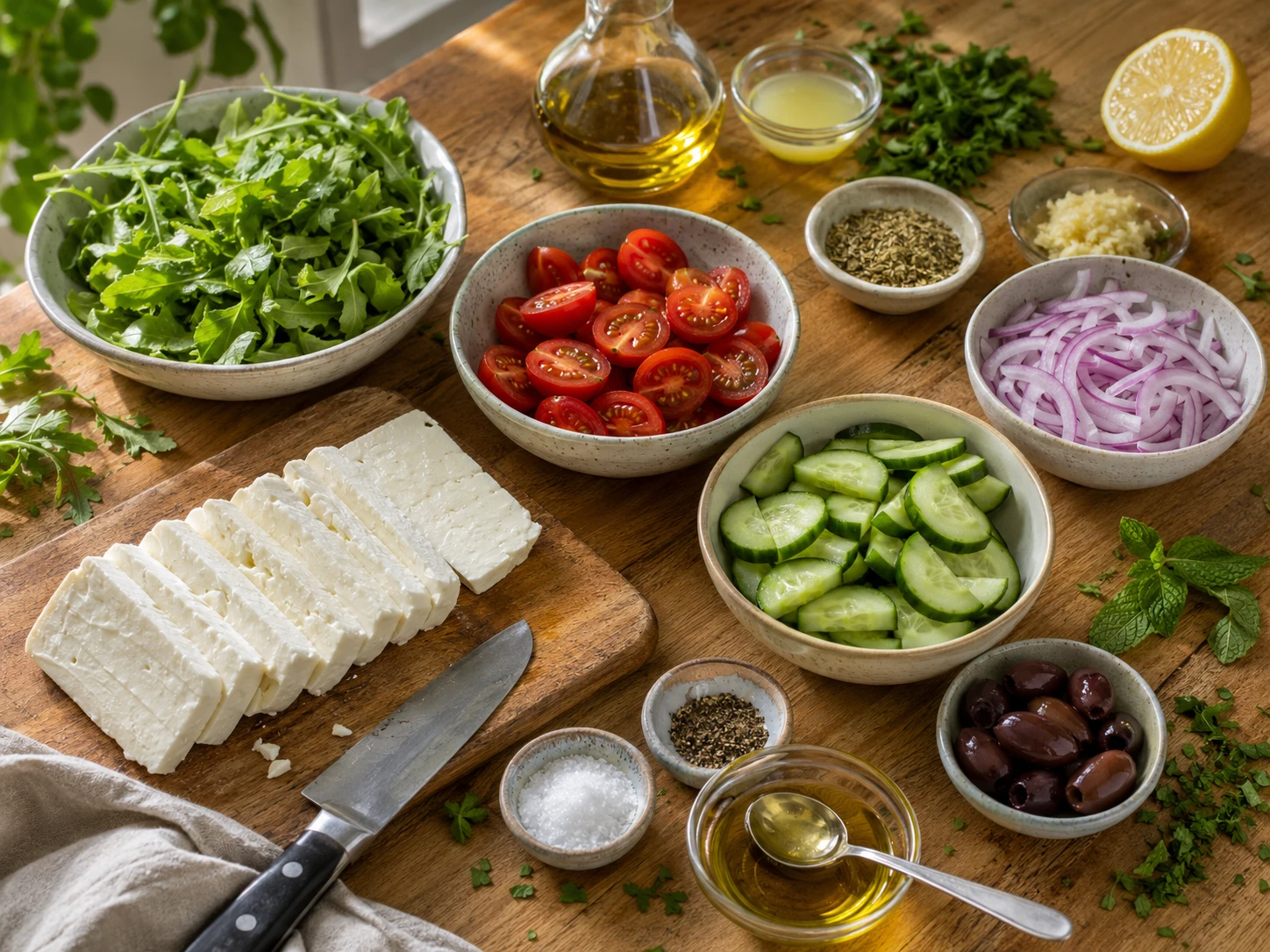Grilled Halloumi Mediterranean Salad extra view