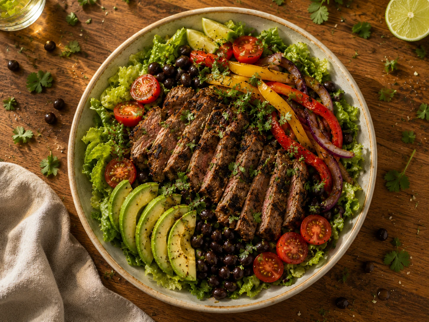 Grilled Steak Fajita Salad