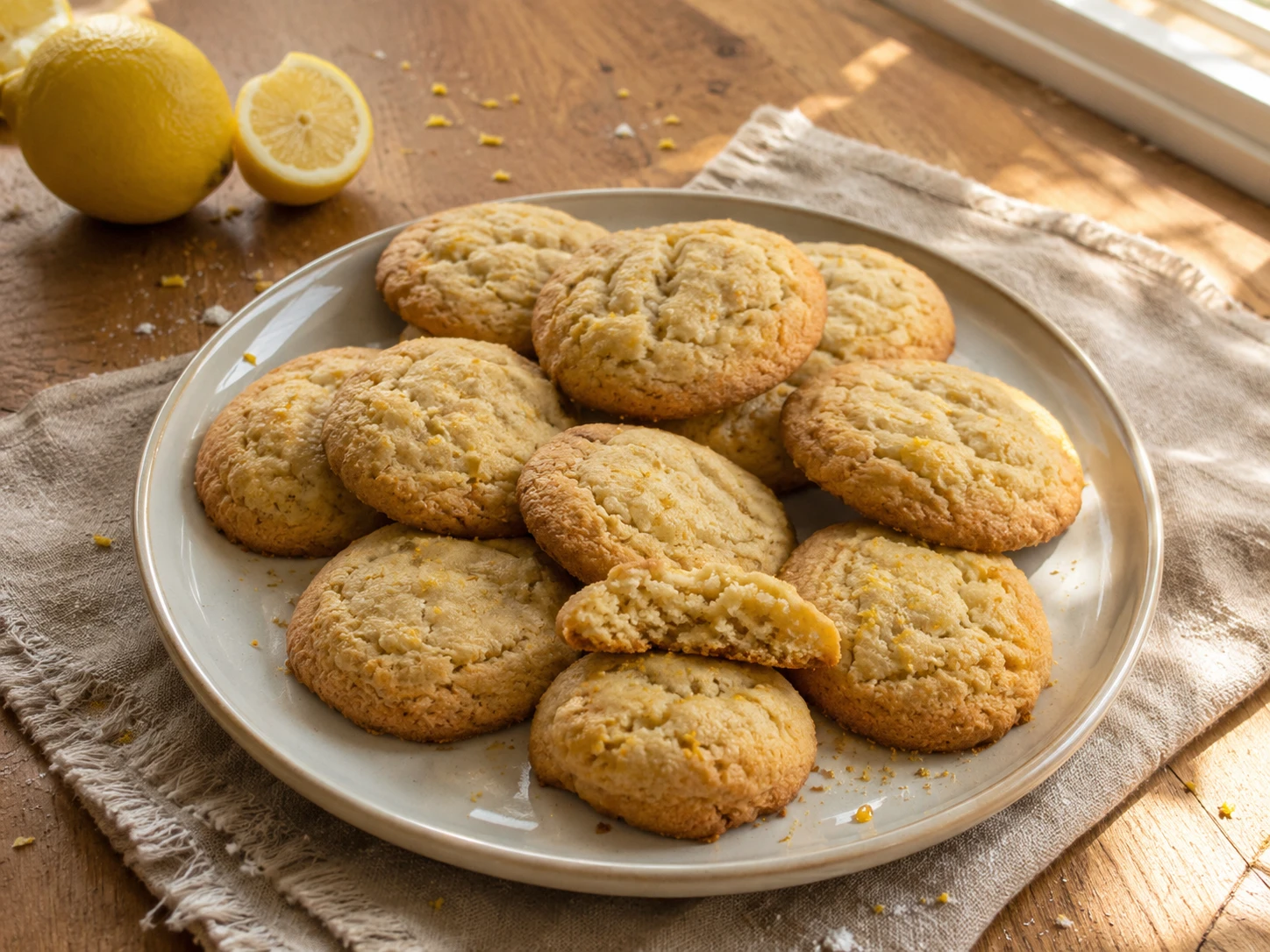 Healthy Lemon Protein Cookies