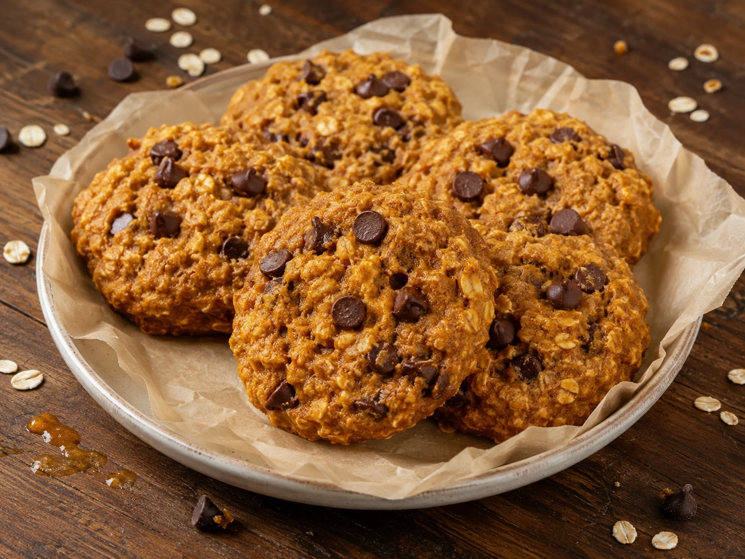 Healthy Pumpkin Oat Cookies