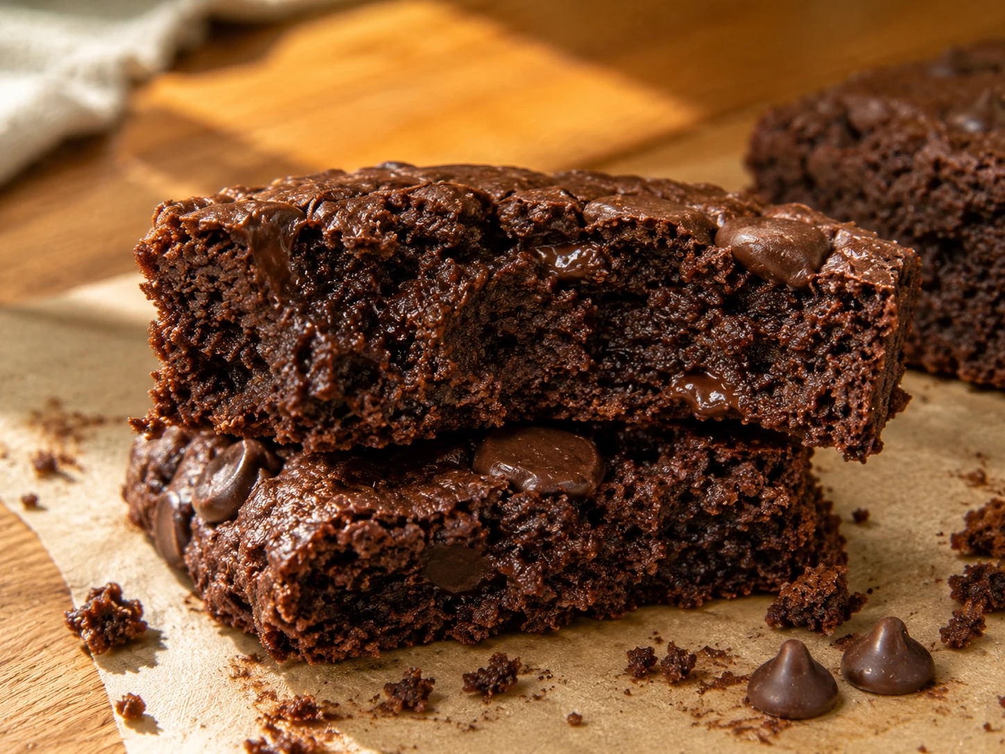 Healthy Sweet Potato Brownies close up