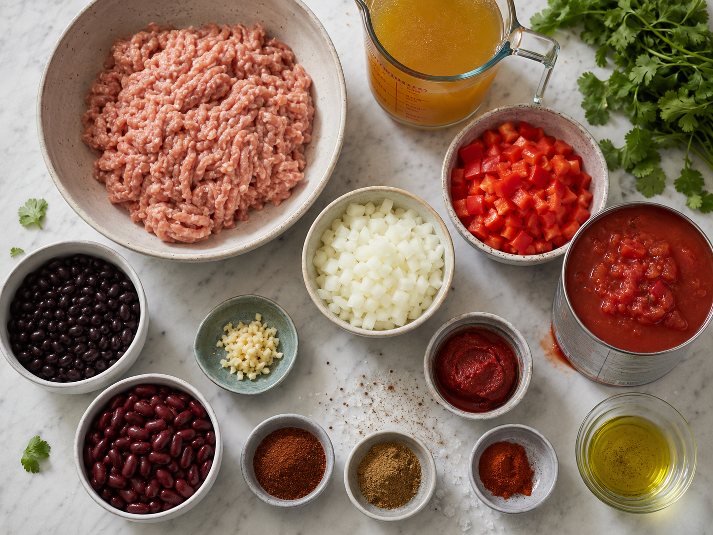 Healthy Turkey Chili preparation