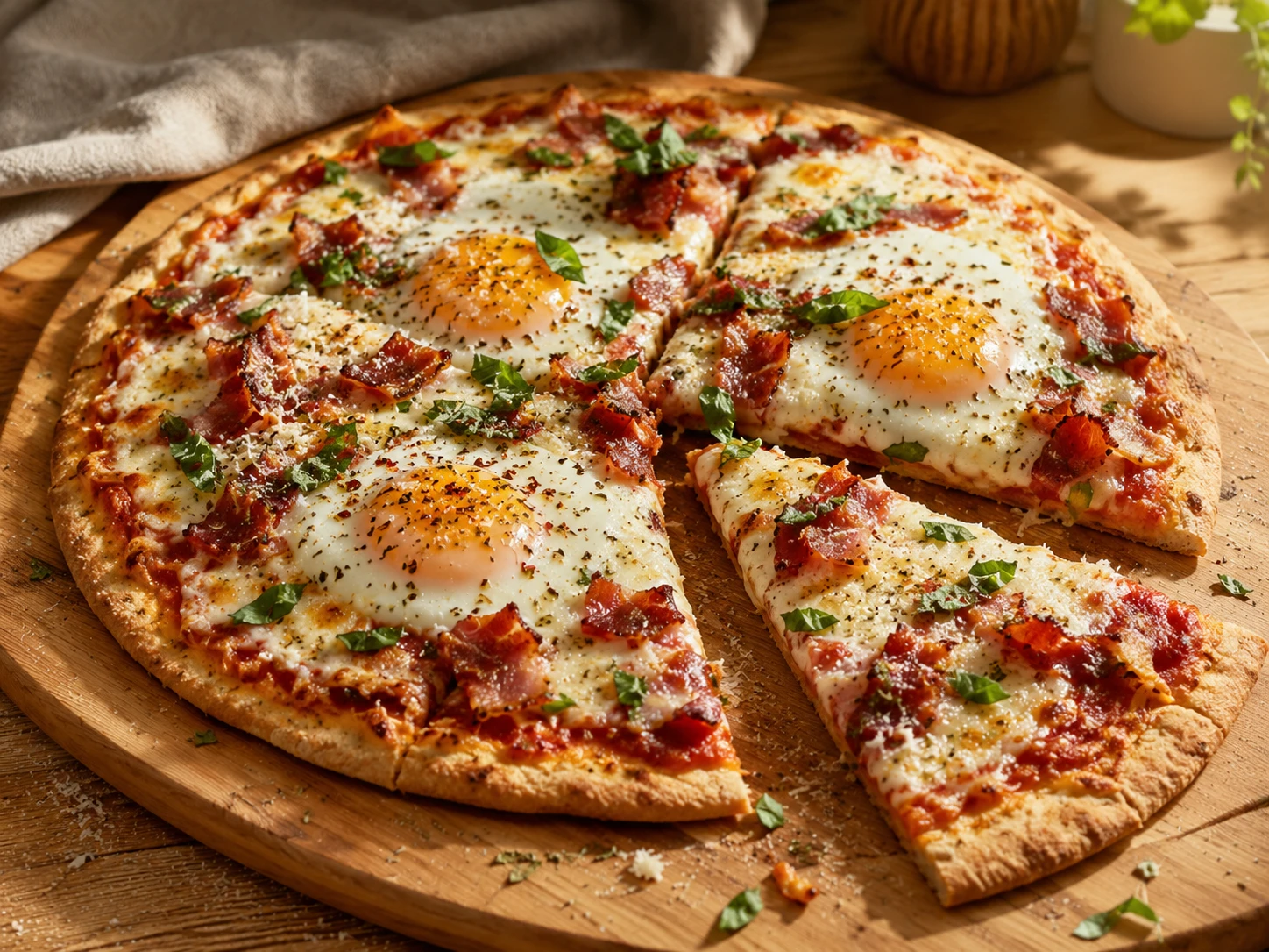 High Protein Breakfast Pizza