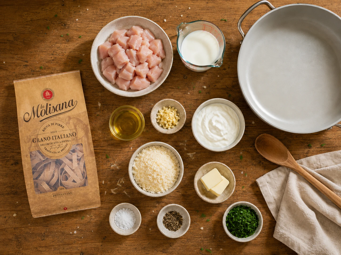 High Protein Chicken Alfredo Pasta extra view