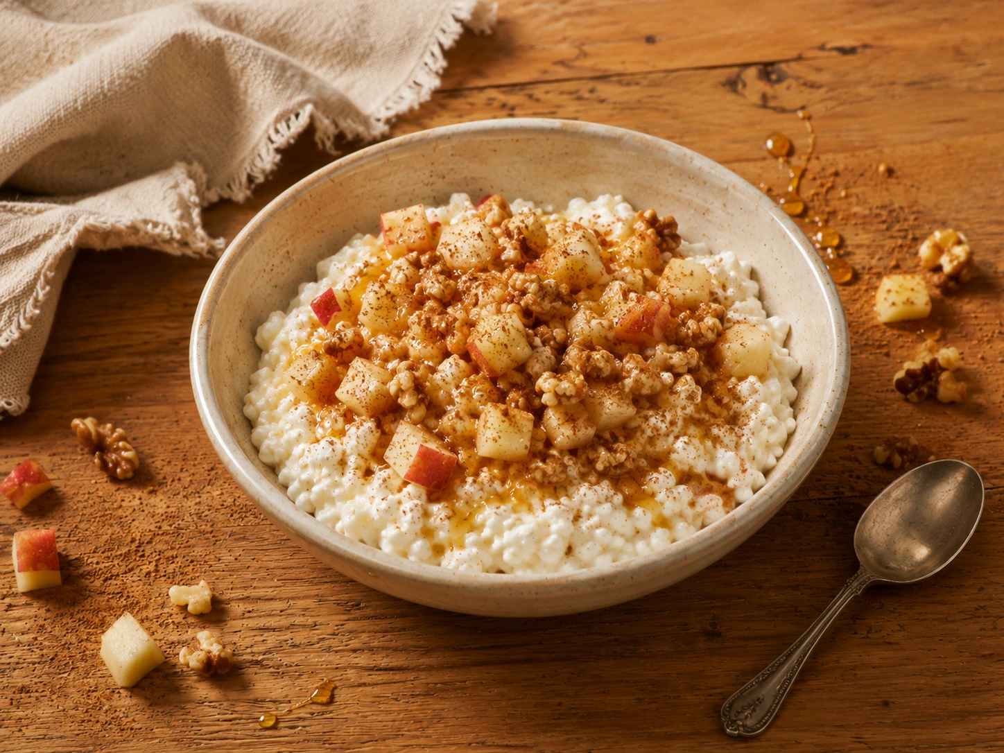 Honey Cinnamon Cottage Cheese Bowl