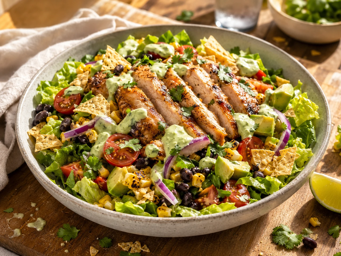 Honey Lime Chicken Taco Salad