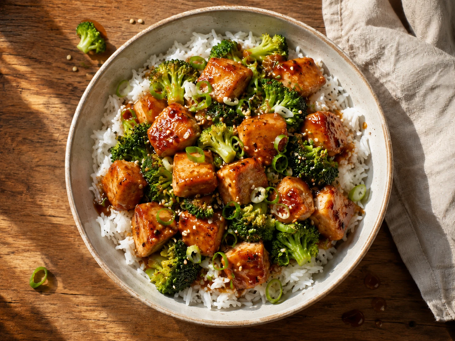 Honey Sriracha Chicken Bowls