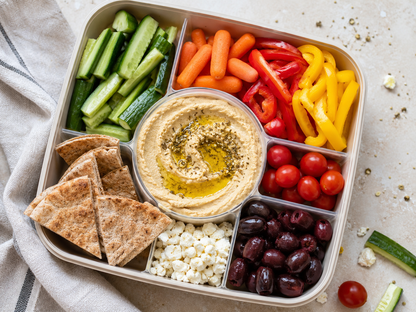 Hummus Veggie Snack Box