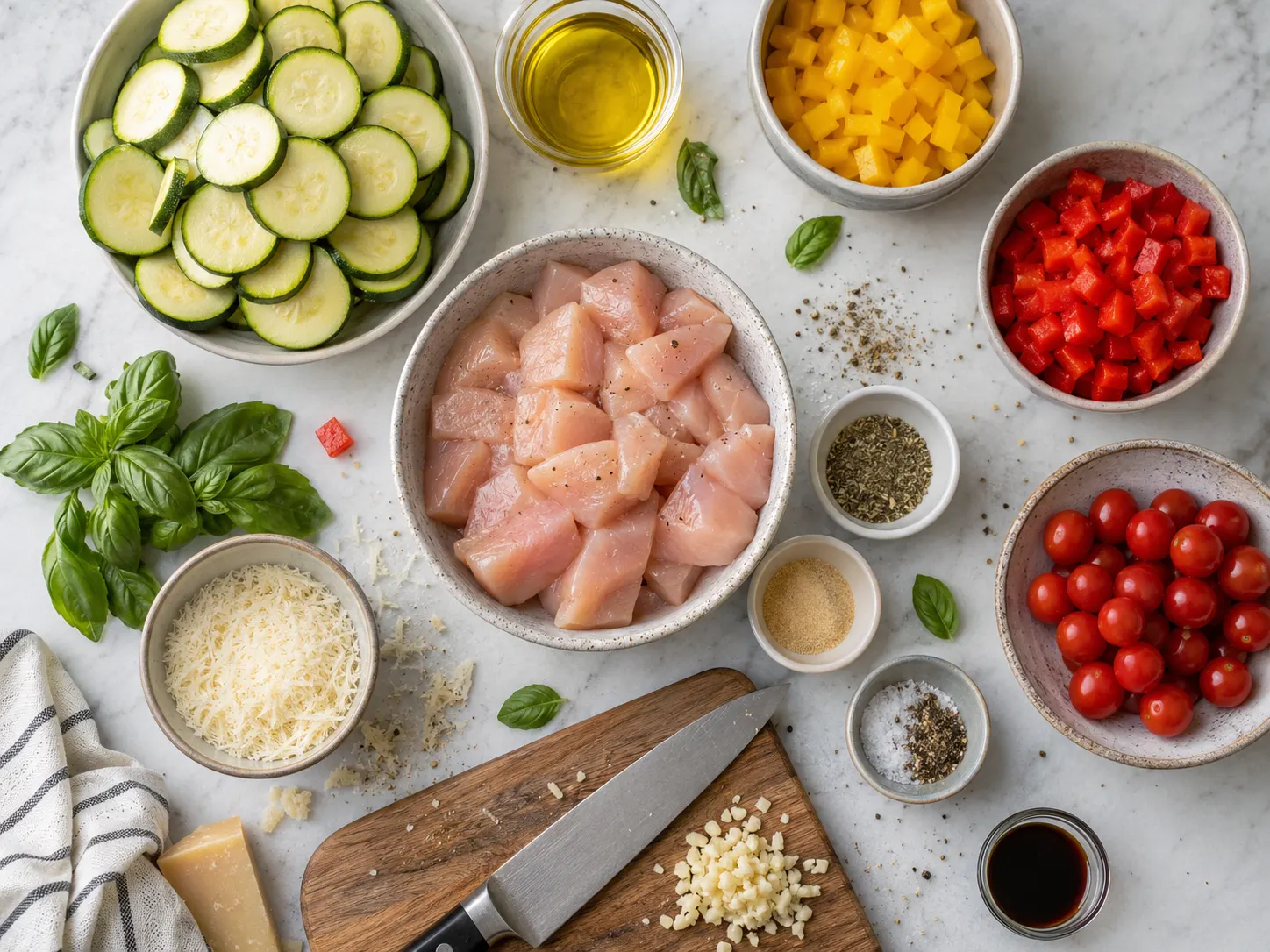 Italian Chicken Vegetable Skillet preparation