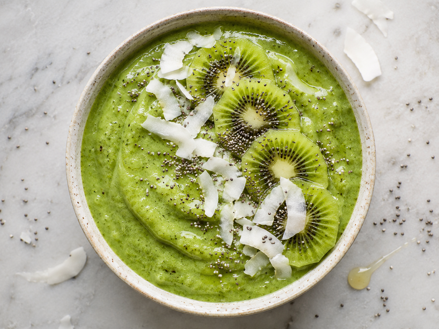 Kiwi Pineapple Green Smoothie Bowl
