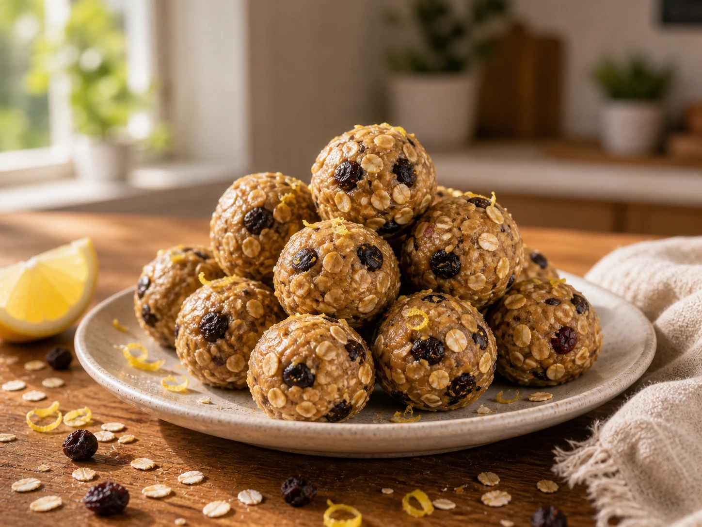 Lemon Blueberry Protein Bites