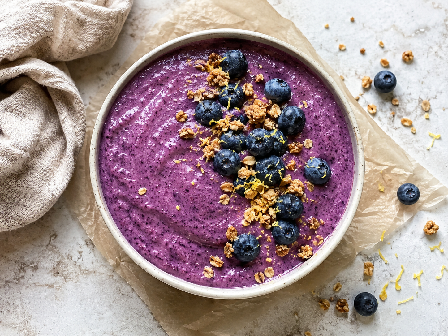 Lemon Blueberry Smoothie Bowl