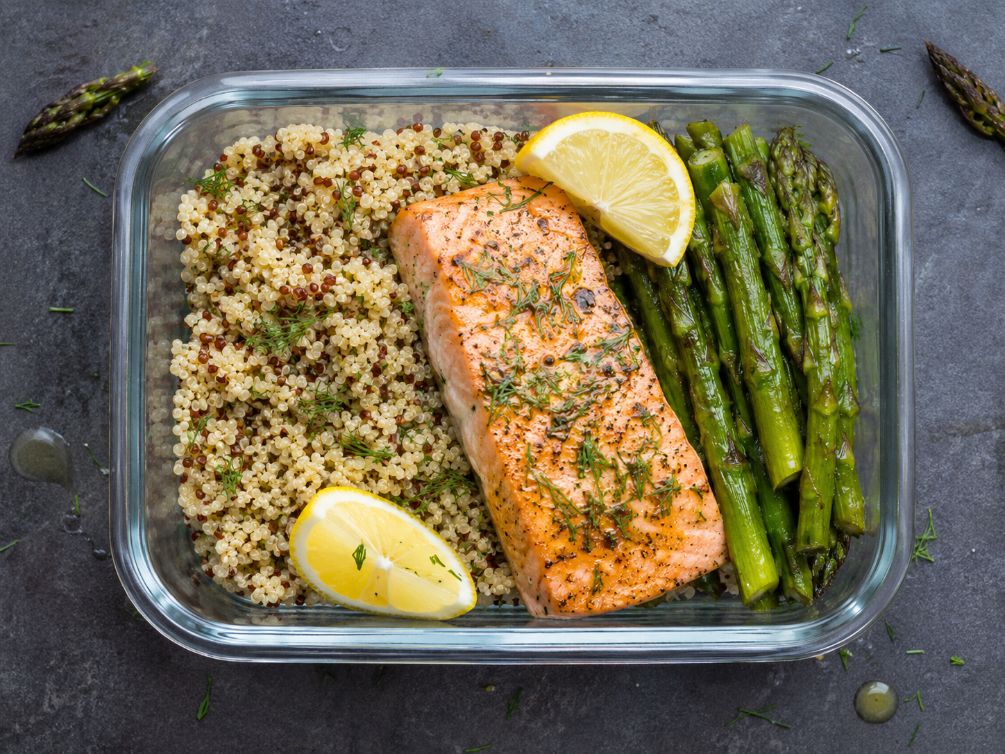 Lemon Dill Salmon Meal Prep Boxes