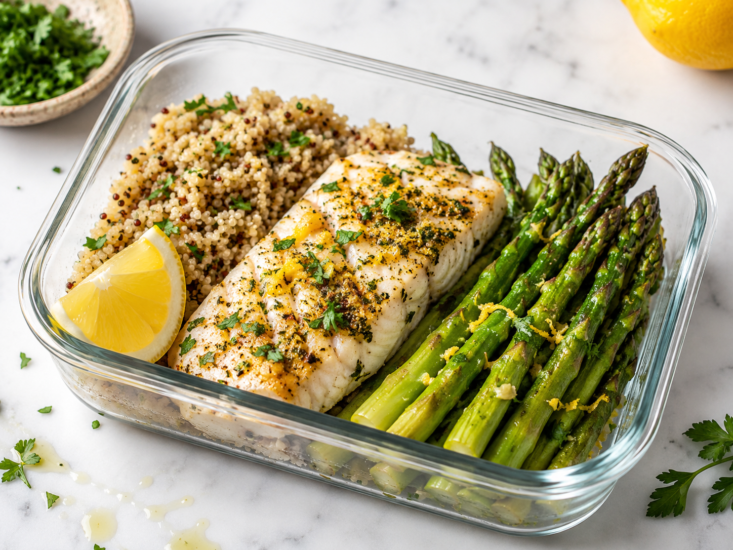 Lemon Garlic Cod Meal Prep