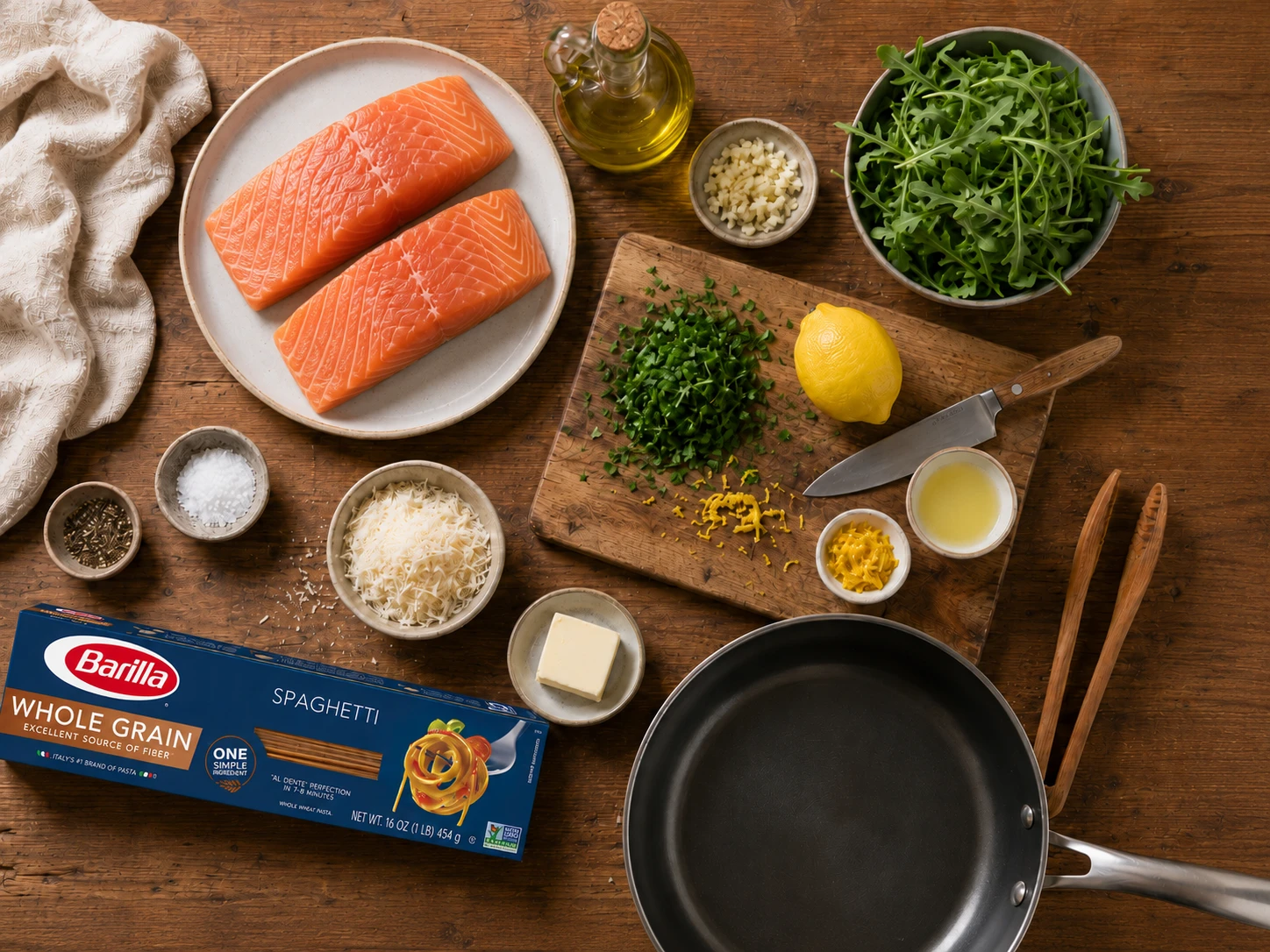 Lemon Garlic Salmon Pasta extra view
