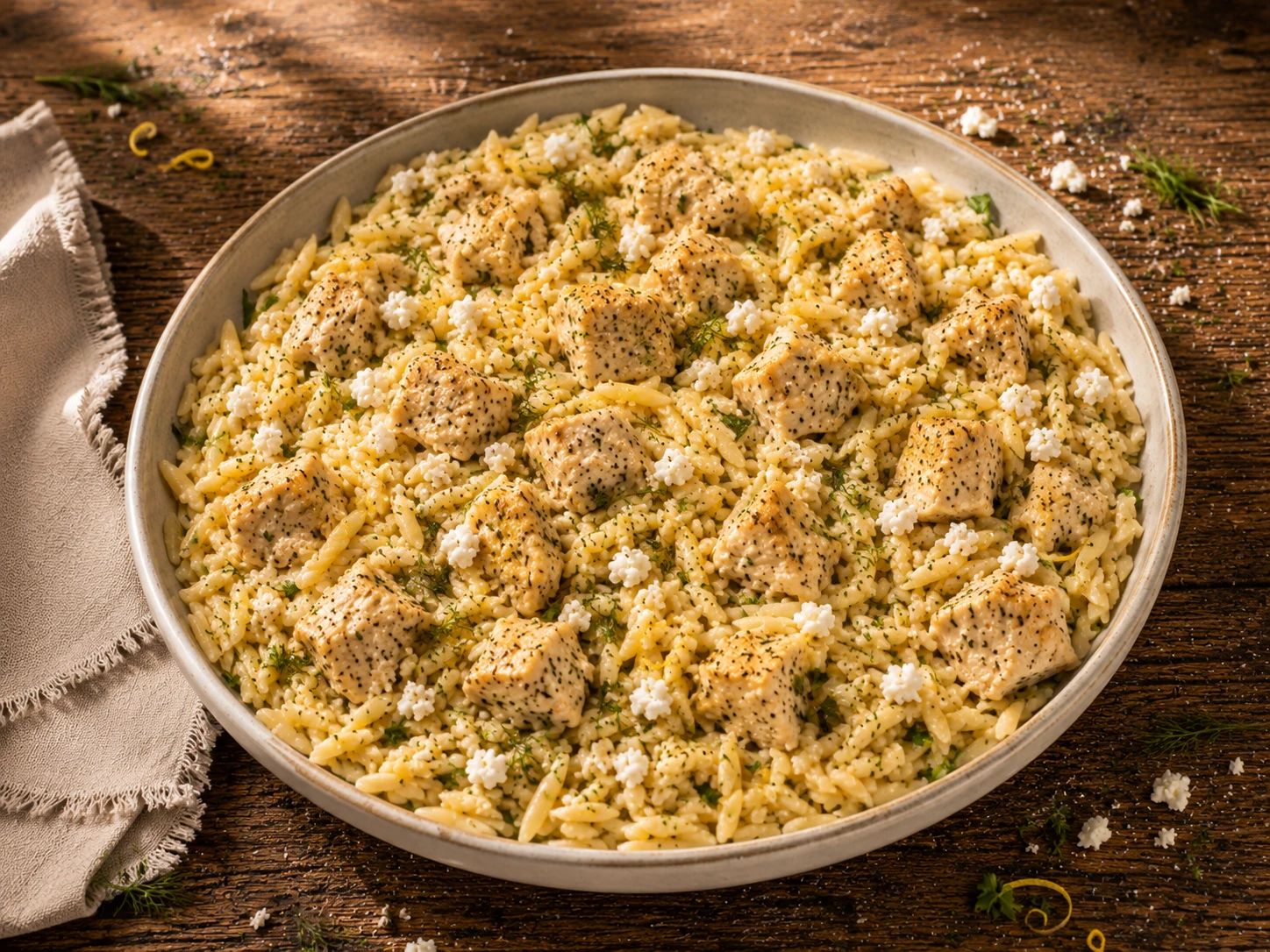 Lemon Herb Chicken Orzo