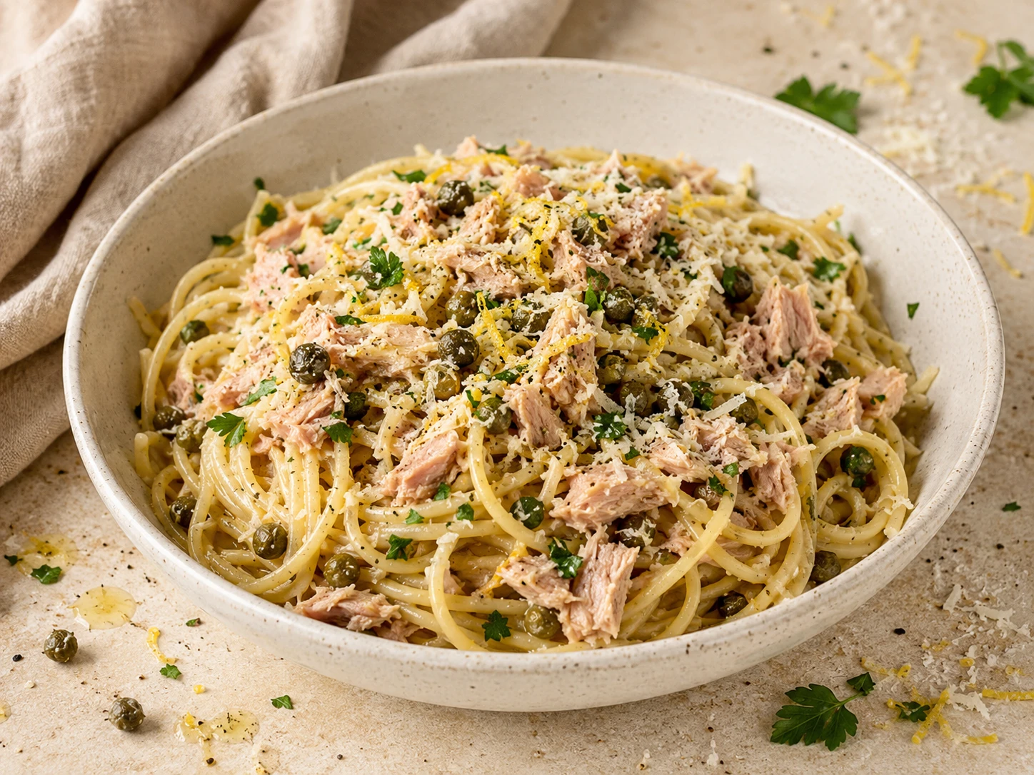 Lemon Herb Tuna Pasta