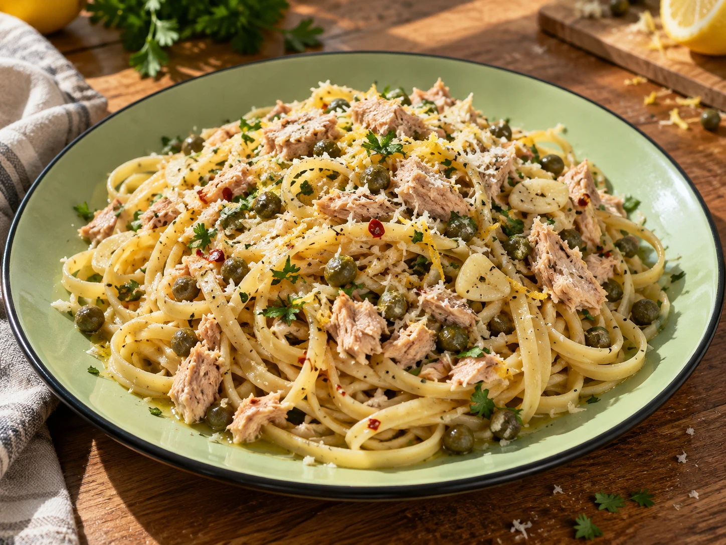 Lemon Herb Tuna Pasta