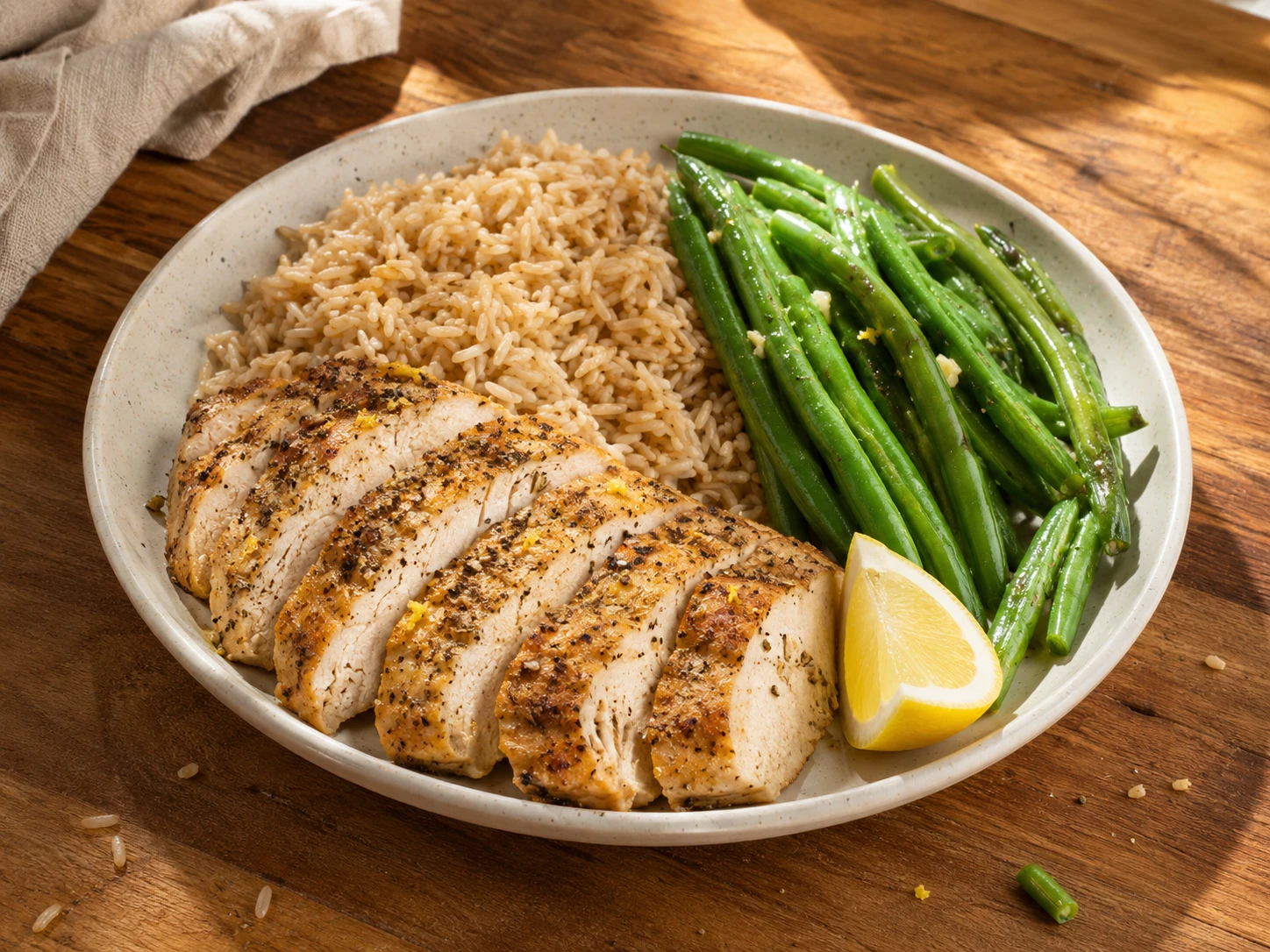 Lemon Pepper Chicken Green Bean Meal Prep