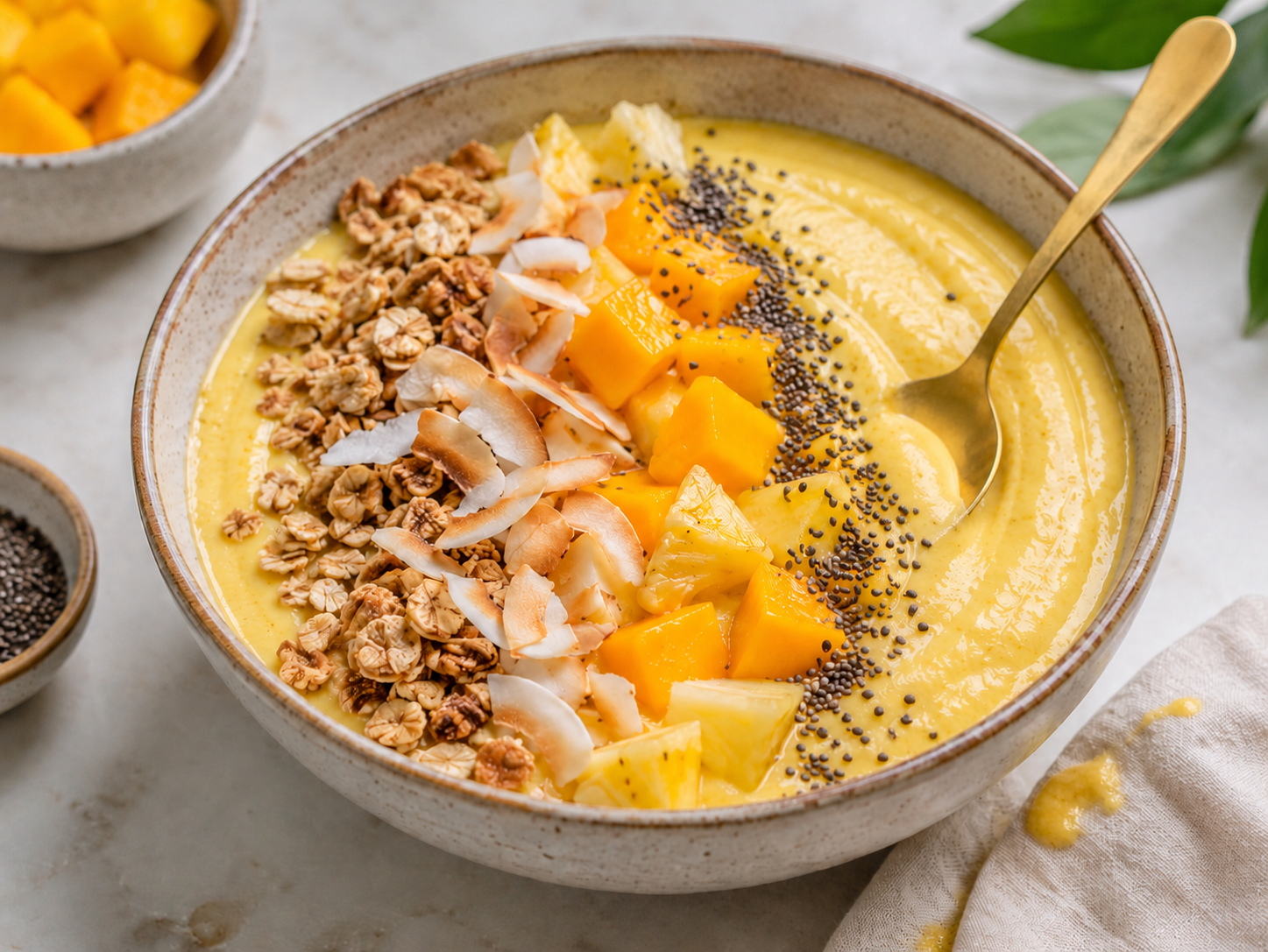 Mango Pineapple Protein Bowl