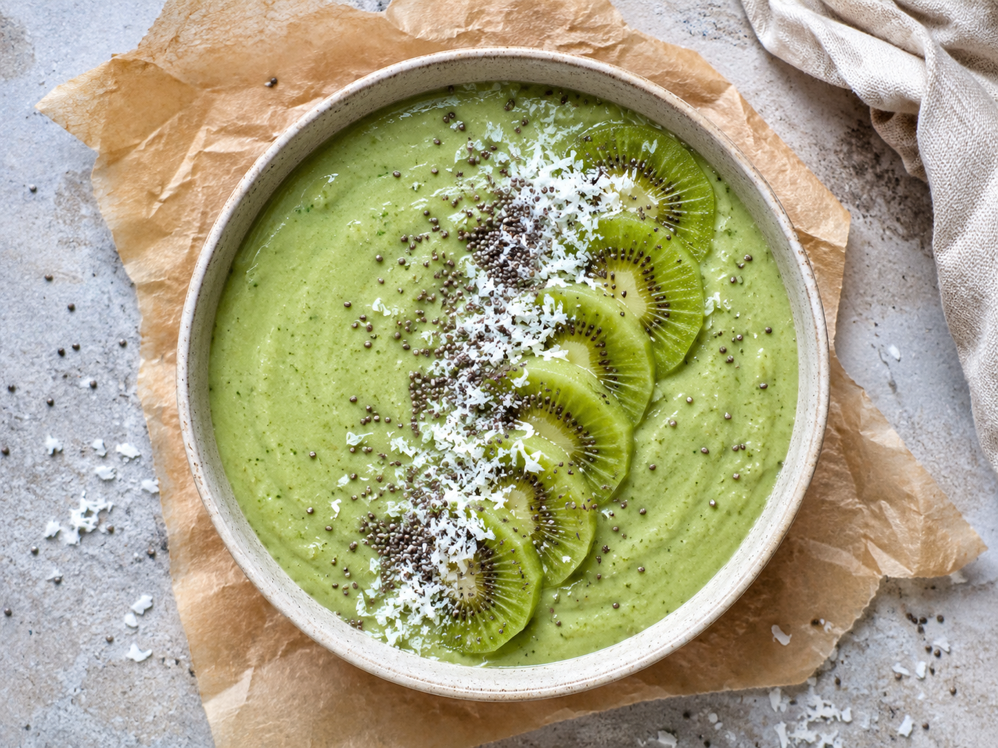 Matcha Green Protein Smoothie Bowl