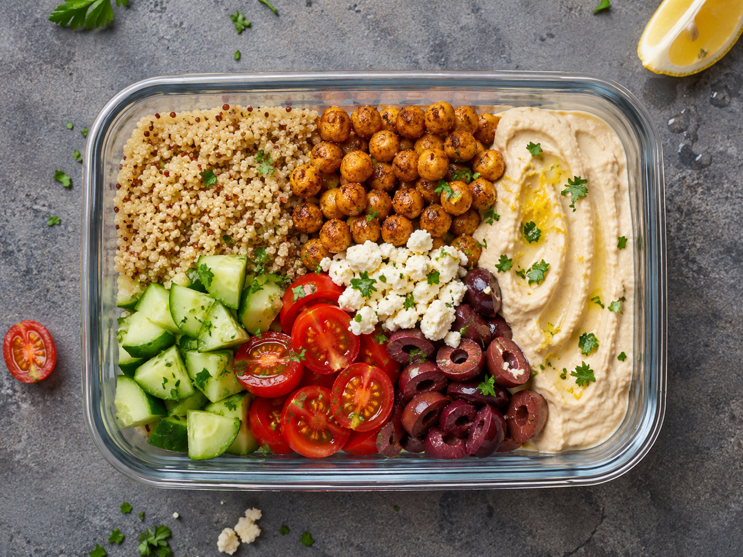 Mediterranean Chickpea Quinoa Boxes