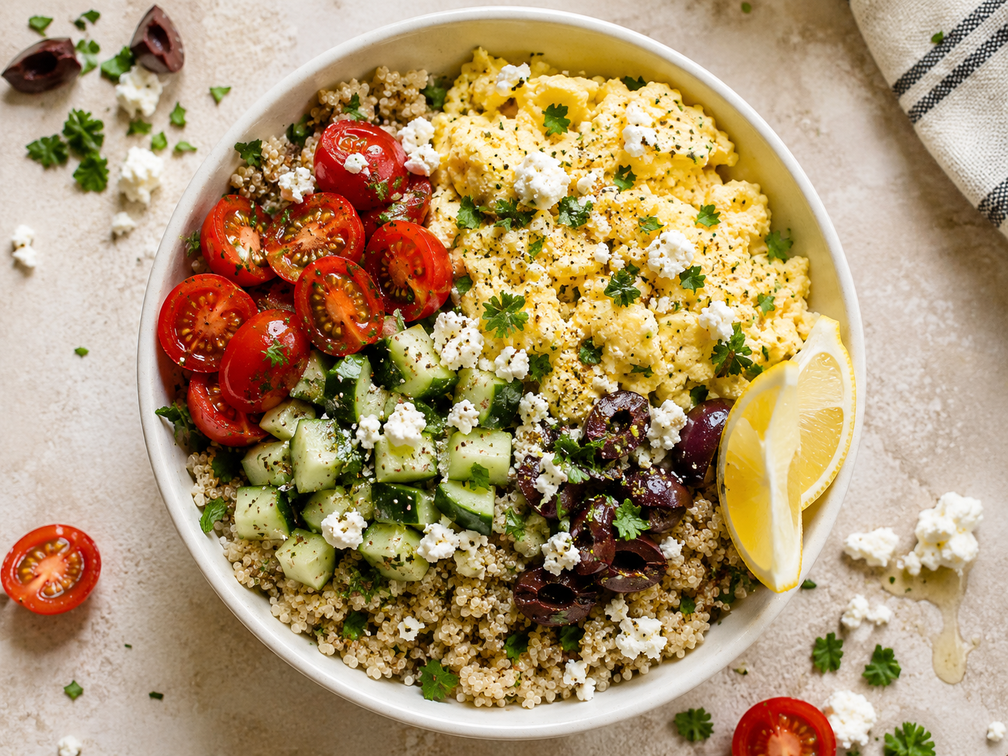 Mediterranean Egg Breakfast Bowl
